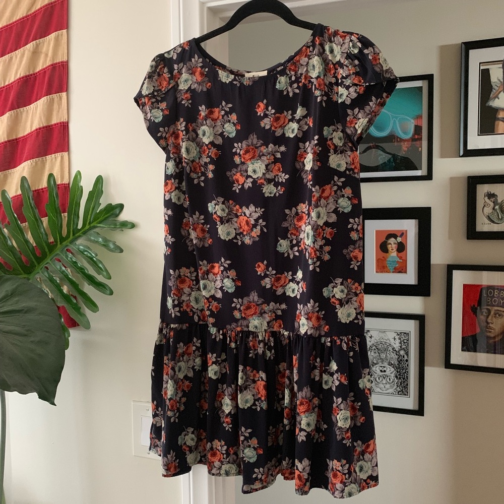 NWT Urban Outfitters Pins & Needles Floral Drop-Hem Dress